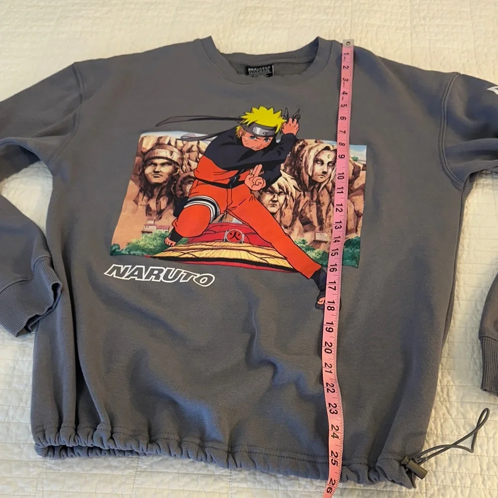 Naruto Crewneck Sweatshirt Small Gray Anime - Picture 6 of 7